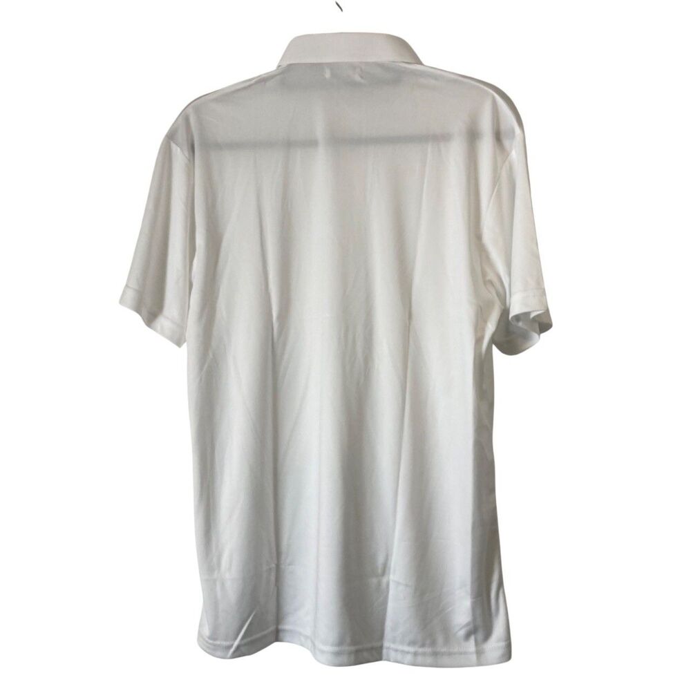 Collars & Co Dress Semi-spread Collar Polo Short Sleeve Sz Medium White NWOT - Picture 3 of 8